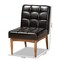 Baxton Studio Sanford Mid-Century Modern Dark Brown Faux Leather and Walnut Brown Finished Wood Dining Chair 184-11344-Zoro - alternate 9